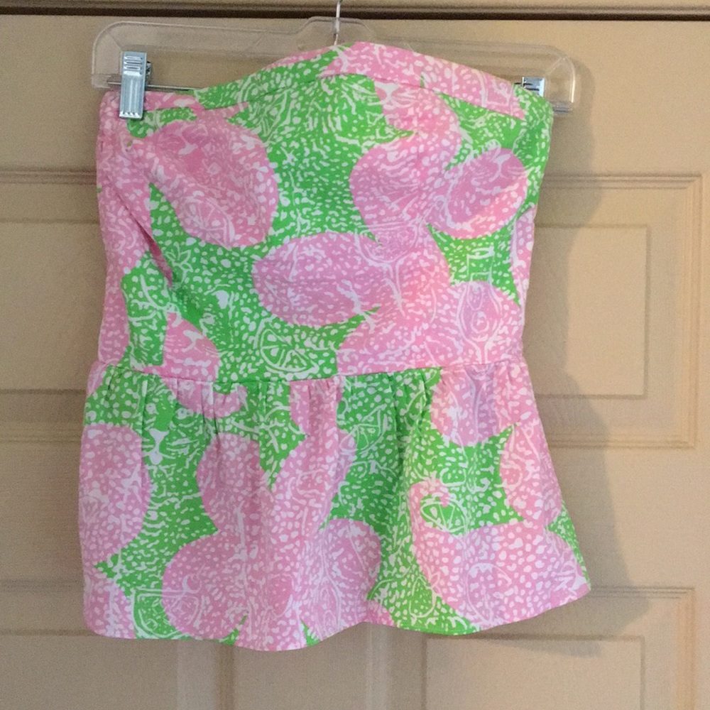 Strapless lily Pulitzer top